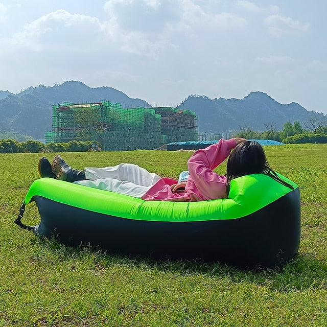 Inflatable lazy beach sofa bed sales